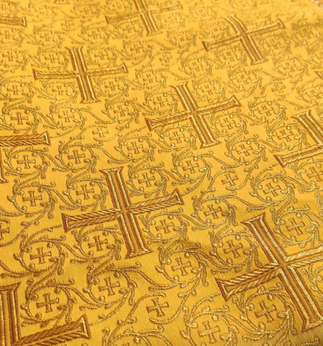 Ткань для пошива облачений золотистая
