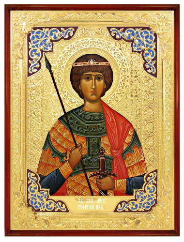 Георгий победоносец (византия) с голубыми уголками